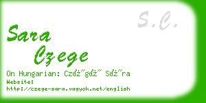 sara czege business card